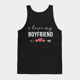 i love my boyfriend valentine Tank Top